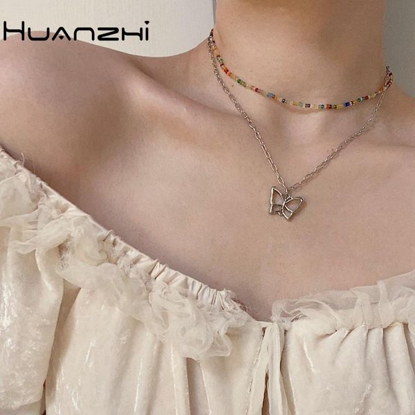 huanzhi 2020 новые сладкие двойных слои красочного бисера полых бабочки кулон ключица choker ожерелье для женщин отпуска ювелирных изделий, Golden;silver
huanzhi 2020 новые сладкие двойных слои красочного бисера полых бабочки кулон ключица choker ожерелье для женщин отпуска ювелирных изделий, Golden;silver