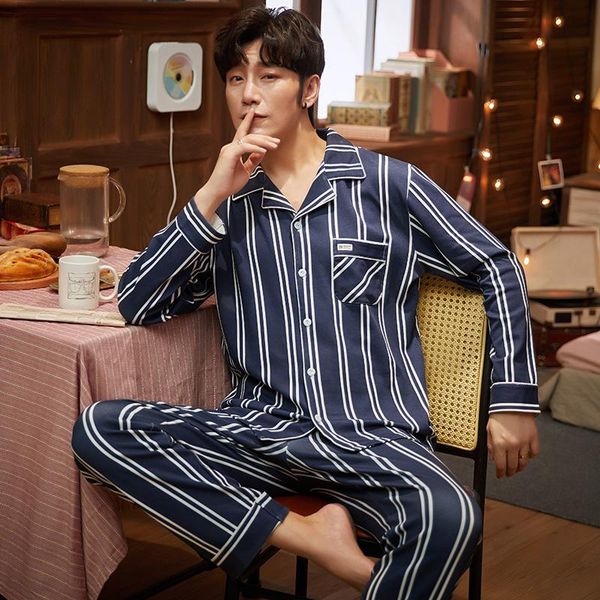 winter men pajamas set simple blue and white striped pocket pajamas cotton long-sleeve warm homewear plus size lounge sleepwear, Black;brown
winter men pajamas set simple blue and white striped pocket pajamas cotton long-sleeve warm homewear plus size lounge sleepwear, Black;brown