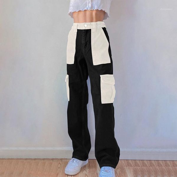 fnoce 2020 women's pants jeans fashion trends casual youth street patchwork high waist loose slim full straight pants for girl1, Blue
fnoce 2020 women's pants jeans fashion trends casual youth street patchwork high waist loose slim full straight pants for girl1, Blue
