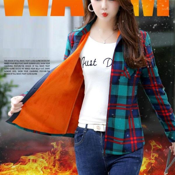 thick warm women's clothing plaid shirt female long sleeve winter fleece casual check blouse autumn clothes plus size 4xl1, White
thick warm women's clothing plaid shirt female long sleeve winter fleece casual check blouse autumn clothes plus size 4xl1, White