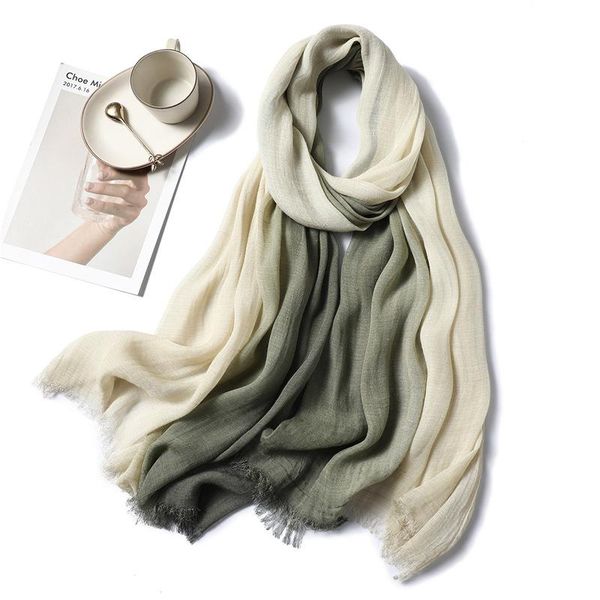 scarves scarf women autumn and winter cotton linen stitching gradient color silk long air conditioning shawl wj57, Blue;gray
scarves scarf women autumn and winter cotton linen stitching gradient color silk long air conditioning shawl wj57, Blue;gray