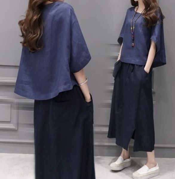 zduan cotton and bqes8 new and large size loose suit artistic linen dress two-piece dress dresscotton women's summer dressset linen, Gray
zduan cotton and bqes8 new and large size loose suit artistic linen dress two-piece dress dresscotton women's summer dressset linen, Gray