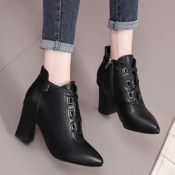 boots black chunky heeled ankle women high heel pointed toe winter shoes fashion short booties 2021
boots black chunky heeled ankle women high heel pointed toe winter shoes fashion short booties 2021