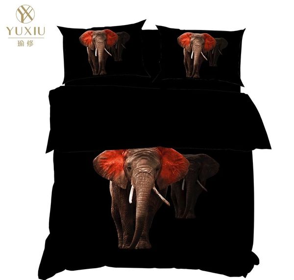 yuxiu 3d printing animal elephant black duvet covers 3pcs sets bedding set bed linen quilt cover king  full twingg 
yuxiu 3d printing animal elephant black duvet covers 3pcs sets bedding set bed linen quilt cover king  full twingg