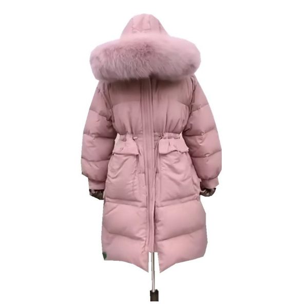 down women's mid-length long over the knee 2020 new style parker big fur collar waist dongdaemun jacket, Black
down women's mid-length long over the knee 2020 new style parker big fur collar waist dongdaemun jacket, Black