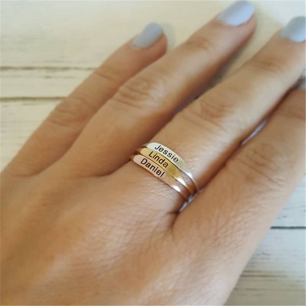 delicate personalized stackable ring custom engraved initial date coordinates name rings for lover friend memorial jewelry 201006, Golden;silver
delicate personalized stackable ring custom engraved initial date coordinates name rings for lover friend memorial jewelry 201006, Golden;silver