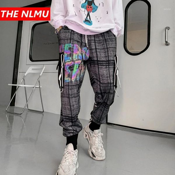 men's pants hip hop plaid joggers 2021 mens harajuku sweatpants streetwear reflective letter print track harem trousers wq1601, Black
men's pants hip hop plaid joggers 2021 mens harajuku sweatpants streetwear reflective letter print track harem trousers wq1601, Black