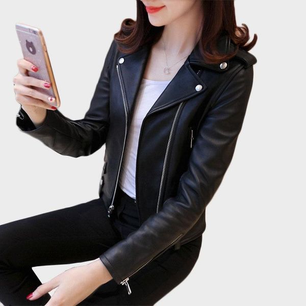 selling product in 2020 women leather jacket classic coat new autumn short jacktes black pu leather outwear long sleeve 122
selling product in 2020 women leather jacket classic coat new autumn short jacktes black pu leather outwear long sleeve 122