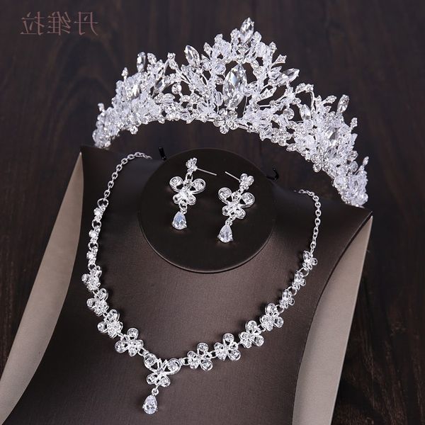 tmheaddress crown crystal beaded wedding dress bridal hair accessories necklace earrings three piece set m, Silver
tmheaddress crown crystal beaded wedding dress bridal hair accessories necklace earrings three piece set m, Silver