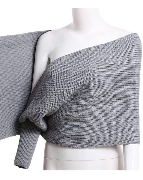 fashion women cross front wrap sweater long-sleeve knit cardigan scarf shawl, White
fashion women cross front wrap sweater long-sleeve knit cardigan scarf shawl, White