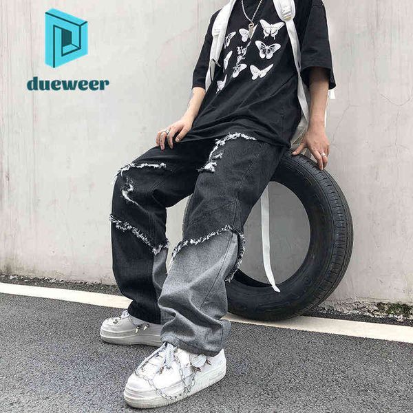 dueweer mens wide leg jeans cargo punk gothic harajuku pants men tassel baggy plus size patchwork black casual denim 0309, Blue
dueweer mens wide leg jeans cargo punk gothic harajuku pants men tassel baggy plus size patchwork black casual denim 0309, Blue