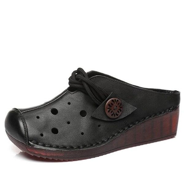 dress shoes sale 2021 summer cowhide wedge sandals fashion casual slippers non-slip wear women hollow leather, Black
dress shoes sale 2021 summer cowhide wedge sandals fashion casual slippers non-slip wear women hollow leather, Black