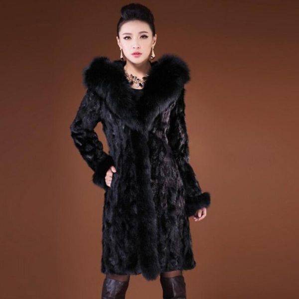 women's fur & faux 2021 winter fashion imitation coats grass thickening hooded long coat jacket plus size, Black
women's fur & faux 2021 winter fashion imitation coats grass thickening hooded long coat jacket plus size, Black