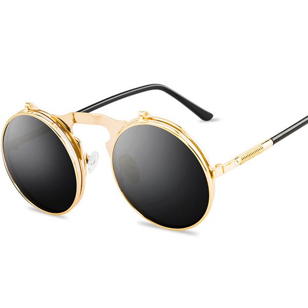 fashion classic men round flip cover sunglasses steampunk women retro circle small frame sun glasses eyewear uv400
fashion classic men round flip cover sunglasses steampunk women retro circle small frame sun glasses eyewear uv400