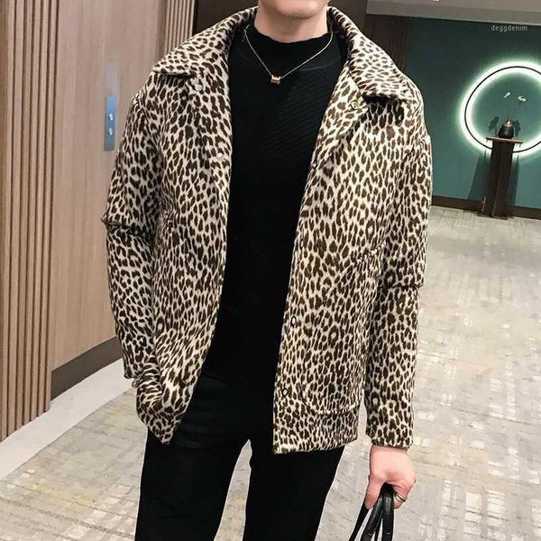 men's wool & blends leopard print worsted overcoat nothing head agitation liuchao card loose coat abrigo largo chaqueta invierno hombre, Black
men's wool & blends leopard print worsted overcoat nothing head agitation liuchao card loose coat abrigo largo chaqueta invierno hombre, Black