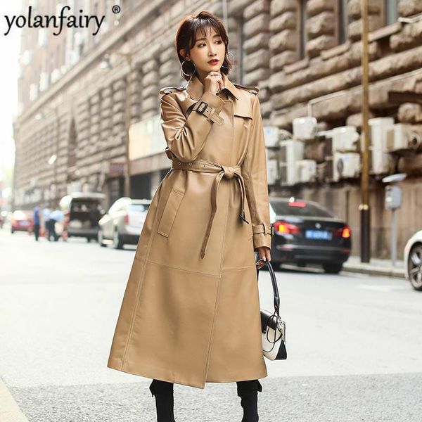 women's leather & faux 2021 long genuine jacket women 100% sheepskin coat spring autumn windbreaker luxury jackets kj3524, Black
women's leather & faux 2021 long genuine jacket women 100% sheepskin coat spring autumn windbreaker luxury jackets kj3524, Black