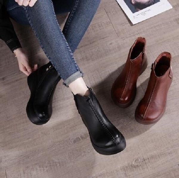 women boots winter soft sole thick bottom booties black brown womens short boot genuine leather shoes size 35-40 10
women boots winter soft sole thick bottom booties black brown womens short boot genuine leather shoes size 35-40 10
