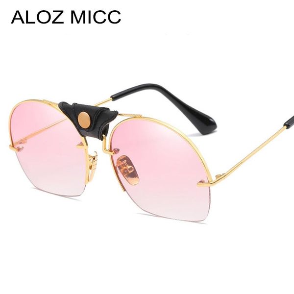 sunglasses aloz semi-rimless round women brand designer oversized fashion sun glasses for female oculos uv400 q586, White;black
sunglasses aloz semi-rimless round women brand designer oversized fashion sun glasses for female oculos uv400 q586, White;black
