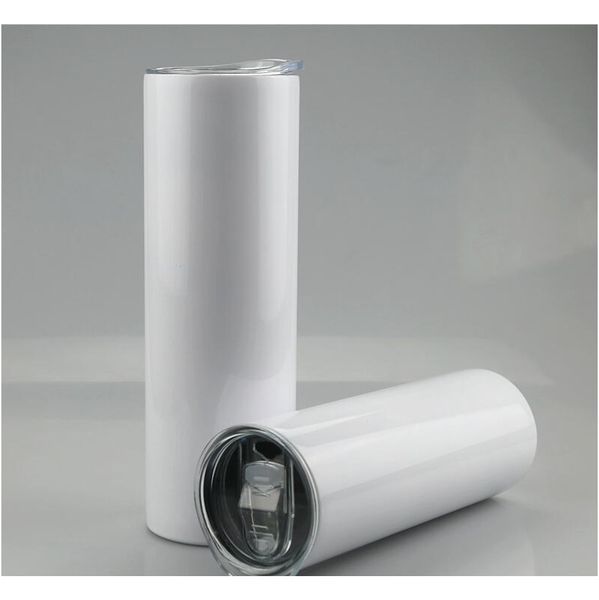 20oz 30oz blank sublimation straight tumblers stainless steel blank white skinny cup with lid and plastic straw sea shipping cca12593
20oz 30oz blank sublimation straight tumblers stainless steel blank white skinny cup with lid and plastic straw sea shipping cca12593