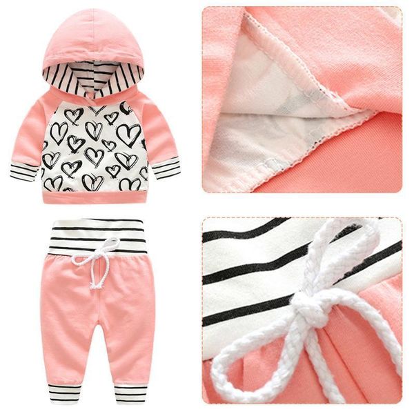 fashionable cute baby newborn baby girl clothes hooded sweatshirt striped pants 2 piece cotton sportswear set1, White
fashionable cute baby newborn baby girl clothes hooded sweatshirt striped pants 2 piece cotton sportswear set1, White