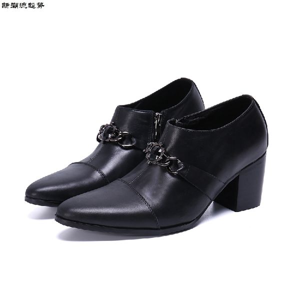 2020 men from finger point shoes luxury metal charm leather genuine ziot, Black
2020 men from finger point shoes luxury metal charm leather genuine ziot, Black