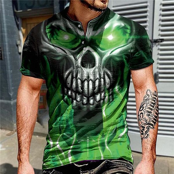 men's henley shirt t shirt 3d print graphic skull henley casual daily button-down print short sleeve lightweight breathable big and ta, White;black
men's henley shirt t shirt 3d print graphic skull henley casual daily button-down print short sleeve lightweight breathable big and ta, White;black