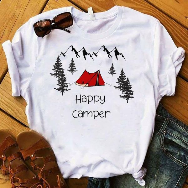 women lady t shirt happy camper printed tshirt ladies short sleeve loose tee shirt women female clothes graphic t-shirt, White
women lady t shirt happy camper printed tshirt ladies short sleeve loose tee shirt women female clothes graphic t-shirt, White