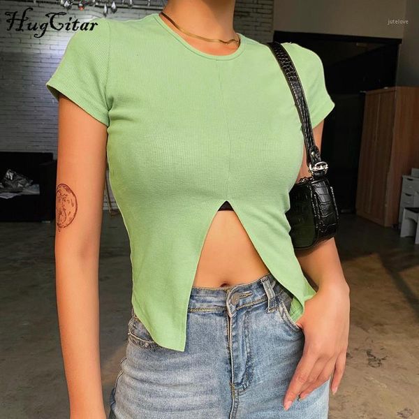 hugcitar 2020 short sleeve bodycon slit crop summer women fashion streetwear outfits green solid t-shirts1, White
hugcitar 2020 short sleeve bodycon slit crop summer women fashion streetwear outfits green solid t-shirts1, White