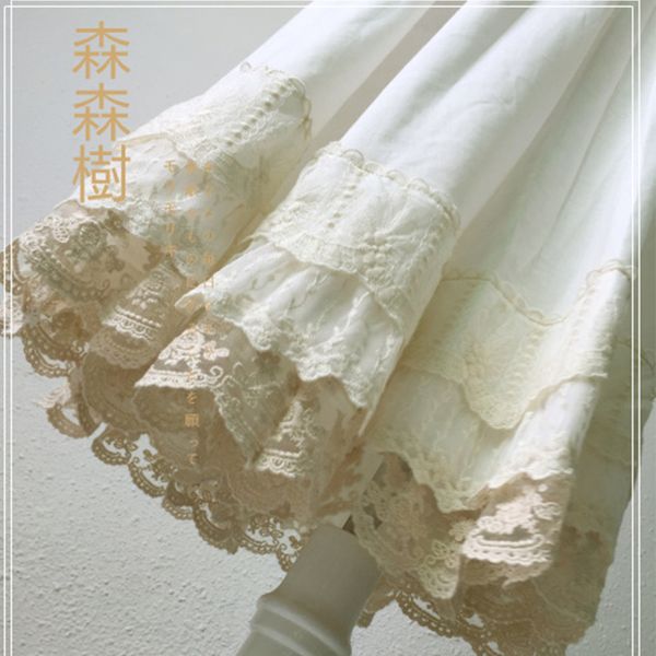 mori girl multi layer lace cotton skirt women white fairy lace embroidery pleated hollow princess underskirt kawaii skirt a285 y200326, Black
mori girl multi layer lace cotton skirt women white fairy lace embroidery pleated hollow princess underskirt kawaii skirt a285 y200326, Black