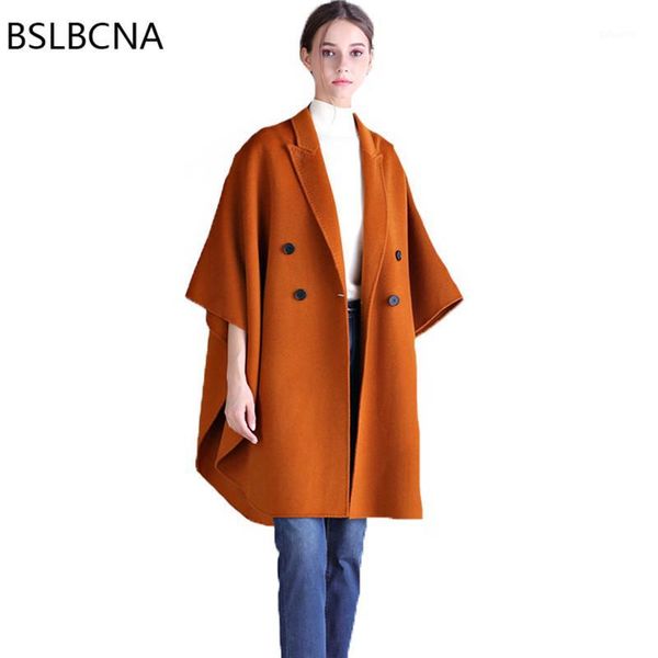 2018 autumn european style lady double face woollen overcoat cloak half sleeves loose plus size cashmere winter coat woman a3101, Black
2018 autumn european style lady double face woollen overcoat cloak half sleeves loose plus size cashmere winter coat woman a3101, Black