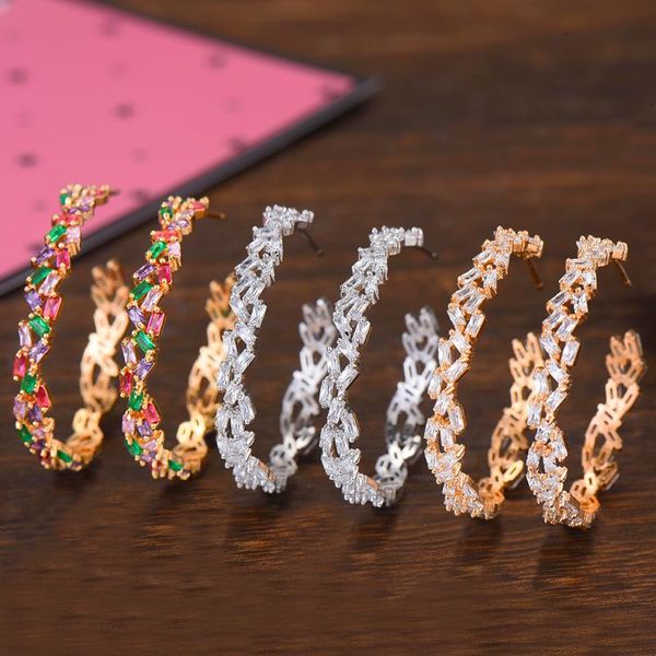 38mm*38mm hoop earrings for women wedding jewelry luxury women cubic zirconia inlaid earrings jewelry boucle d'oreille, Golden;silver
38mm*38mm hoop earrings for women wedding jewelry luxury women cubic zirconia inlaid earrings jewelry boucle d'oreille, Golden;silver