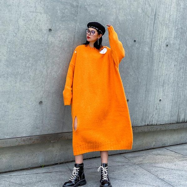 long winter sweater dress women oversize loose knit pullover sweaters hollow out design 5 colours 2020 new arrival, White;black
long winter sweater dress women oversize loose knit pullover sweaters hollow out design 5 colours 2020 new arrival, White;black