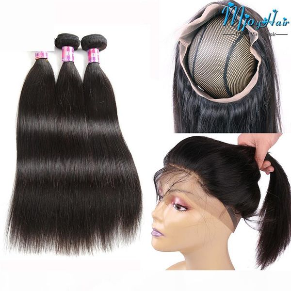360 lace frontal braizlian hair bundles with closure human hair weave lace closure straight peruvian hair extensions weaves with 360 closure, Black;brown
360 lace frontal braizlian hair bundles with closure human hair weave lace closure straight peruvian hair extensions weaves with 360 closure, Black;brown