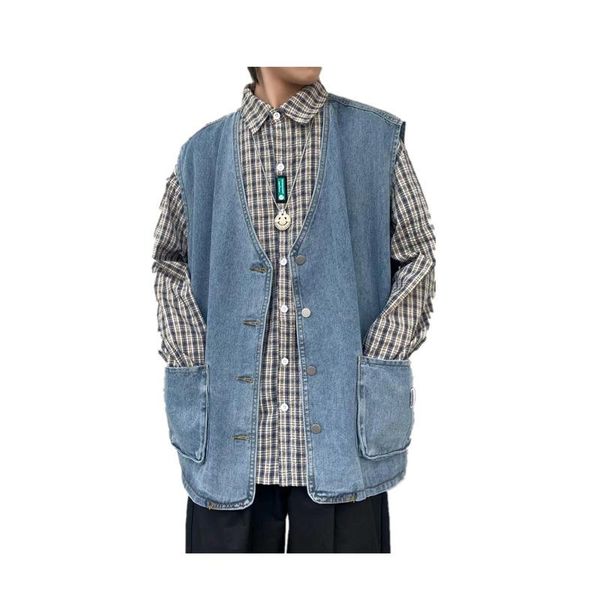 m-5xl plus size men denim vests streetwear casual outdoor cotton pockets fishing p journalist jeans vest men waistcoats, Black;white
m-5xl plus size men denim vests streetwear casual outdoor cotton pockets fishing p journalist jeans vest men waistcoats, Black;white