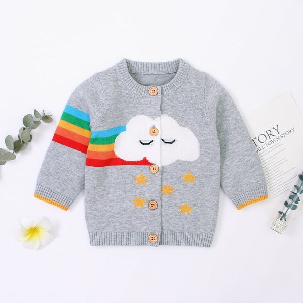 children kids sweater autumn baby boy girl clothes cardigan cartoon rainbow print knitted warm cotton casual outerwear clothes 1029, Blue;gray
children kids sweater autumn baby boy girl clothes cardigan cartoon rainbow print knitted warm cotton casual outerwear clothes 1029, Blue;gray