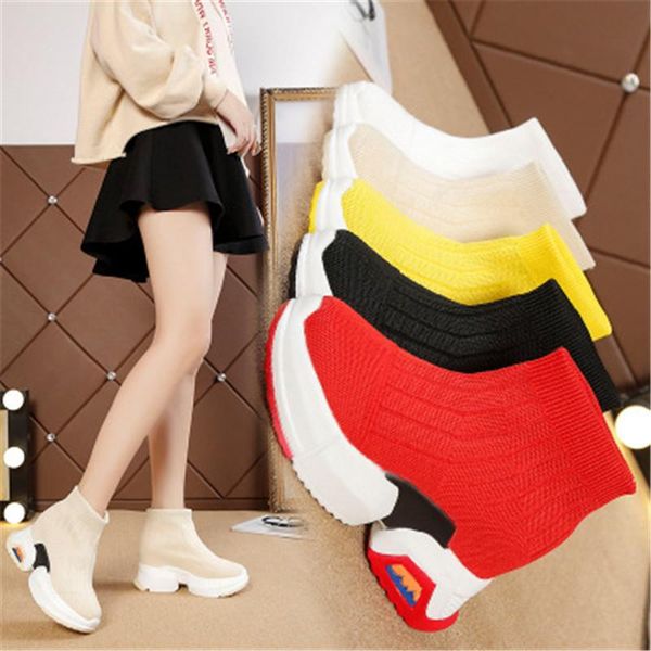 spring autumn female sports socks shoes slip on sneakers women casual wedges rubber platform shoes women vulcanized woman, Black
spring autumn female sports socks shoes slip on sneakers women casual wedges rubber platform shoes women vulcanized woman, Black