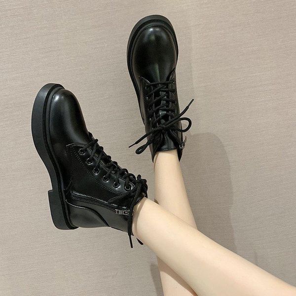 boots women new 2021 autumn shoes round toe flat heel luxury designer zipper fashion sports ladies ankle low rock pvc, Black
boots women new 2021 autumn shoes round toe flat heel luxury designer zipper fashion sports ladies ankle low rock pvc, Black