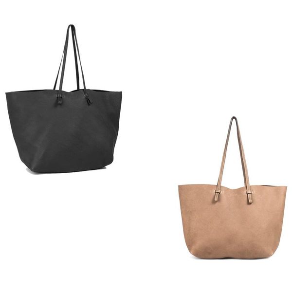 ljl-fashion leather shopping leather simple lady big shoulder bag