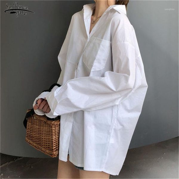 2020 women summer autumn women's blouse sunscreen solid white button shirt long sleeve casual lose shirt for female blusas 111051
2020 women summer autumn women's blouse sunscreen solid white button shirt long sleeve casual lose shirt for female blusas 111051