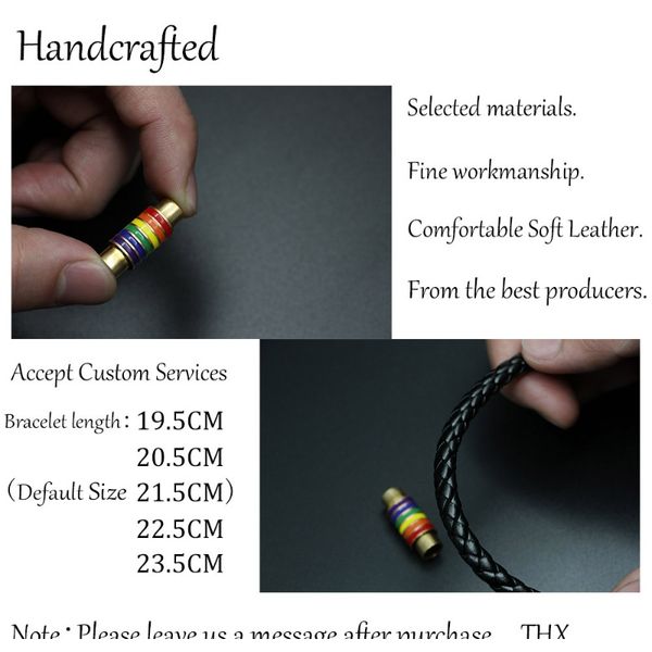 st.kunkka black brown genuine braided leather bracelet women men stainless steel gay pride rainbow magnetic charms bracelet gift f jllsao
st.kunkka black brown genuine braided leather bracelet women men stainless steel gay pride rainbow magnetic charms bracelet gift f jllsao