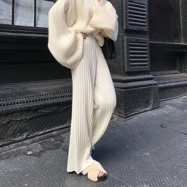 2020 fall white soft and explosive wide-leg knit pants, huge and thin all-match artifact pants female trend, Black;white
2020 fall white soft and explosive wide-leg knit pants, huge and thin all-match artifact pants female trend, Black;white