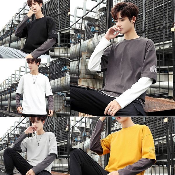 yxh85 модные мужские два с длинными рукавами свободные длинными рукавами 2020 сшивание поддельные весной чистого хлопка сплошной цвет футбол, Blue
yxh85 модные мужские два с длинными рукавами свободные длинными рукавами 2020 сшивание поддельные весной чистого хлопка сплошной цвет футбол, Blue