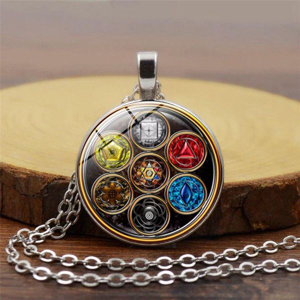 seven chakra necklace yoga reiki healing balancing glass cabochon pendant necklace for women man jewelry, Silver
seven chakra necklace yoga reiki healing balancing glass cabochon pendant necklace for women man jewelry, Silver