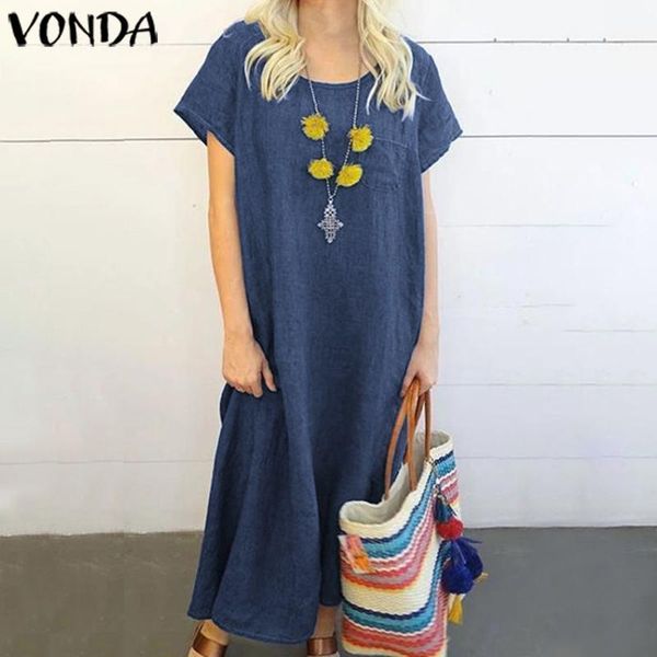 women sundress summer demin dress vonda 2020 casual loose short sleeve shirt dress plus size party vestidos robe femme s-5xl1, Black;gray
women sundress summer demin dress vonda 2020 casual loose short sleeve shirt dress plus size party vestidos robe femme s-5xl1, Black;gray