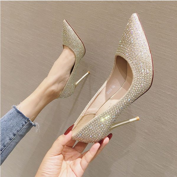 2020 fashion stilettos female strass wedding woman crystal high heels 9.2 at night party shoes qad3, Black
2020 fashion stilettos female strass wedding woman crystal high heels 9.2 at night party shoes qad3, Black