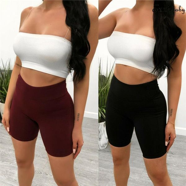 women shorts summer solid color high waist skinny stretch biker shorts fitness short trousers elastic waist ladies trousers, White;black
women shorts summer solid color high waist skinny stretch biker shorts fitness short trousers elastic waist ladies trousers, White;black