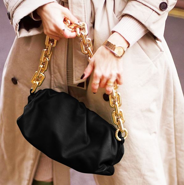 hbp luxury handbag women bags design solid color thick chain shoulder