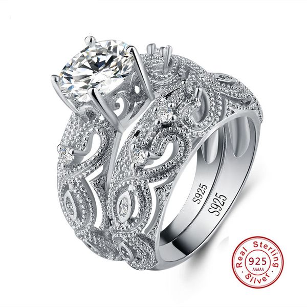 valentine's day fashion luxury female crystal white zircon sterling silver ring wedding bridal sets promise s925 engagement rings for w
valentine's day fashion luxury female crystal white zircon sterling silver ring wedding bridal sets promise s925 engagement rings for w