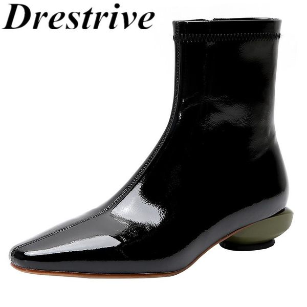 boots drestrive patent leather pointed toe women's ankle low heels zipper 2021 female winter shoes black elastic fabric
boots drestrive patent leather pointed toe women's ankle low heels zipper 2021 female winter shoes black elastic fabric
