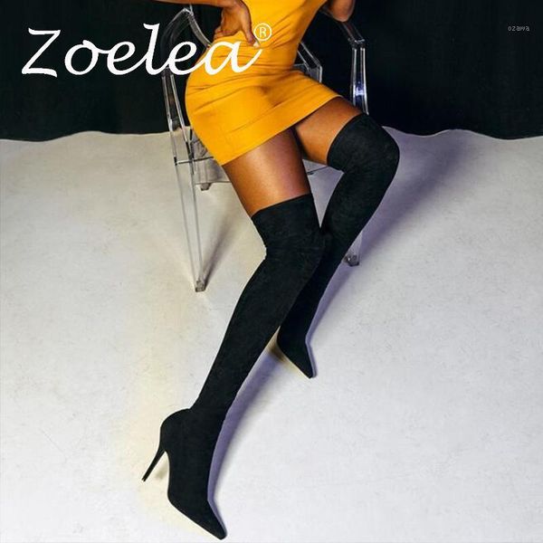 boots zoelea 2021 autumn winter women stretch slim thigh high over the knee heels pointed toe sapatos1, Black
boots zoelea 2021 autumn winter women stretch slim thigh high over the knee heels pointed toe sapatos1, Black